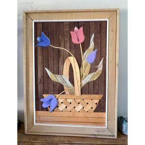DeGroot Art Wood Lath Folk Art- Tulips